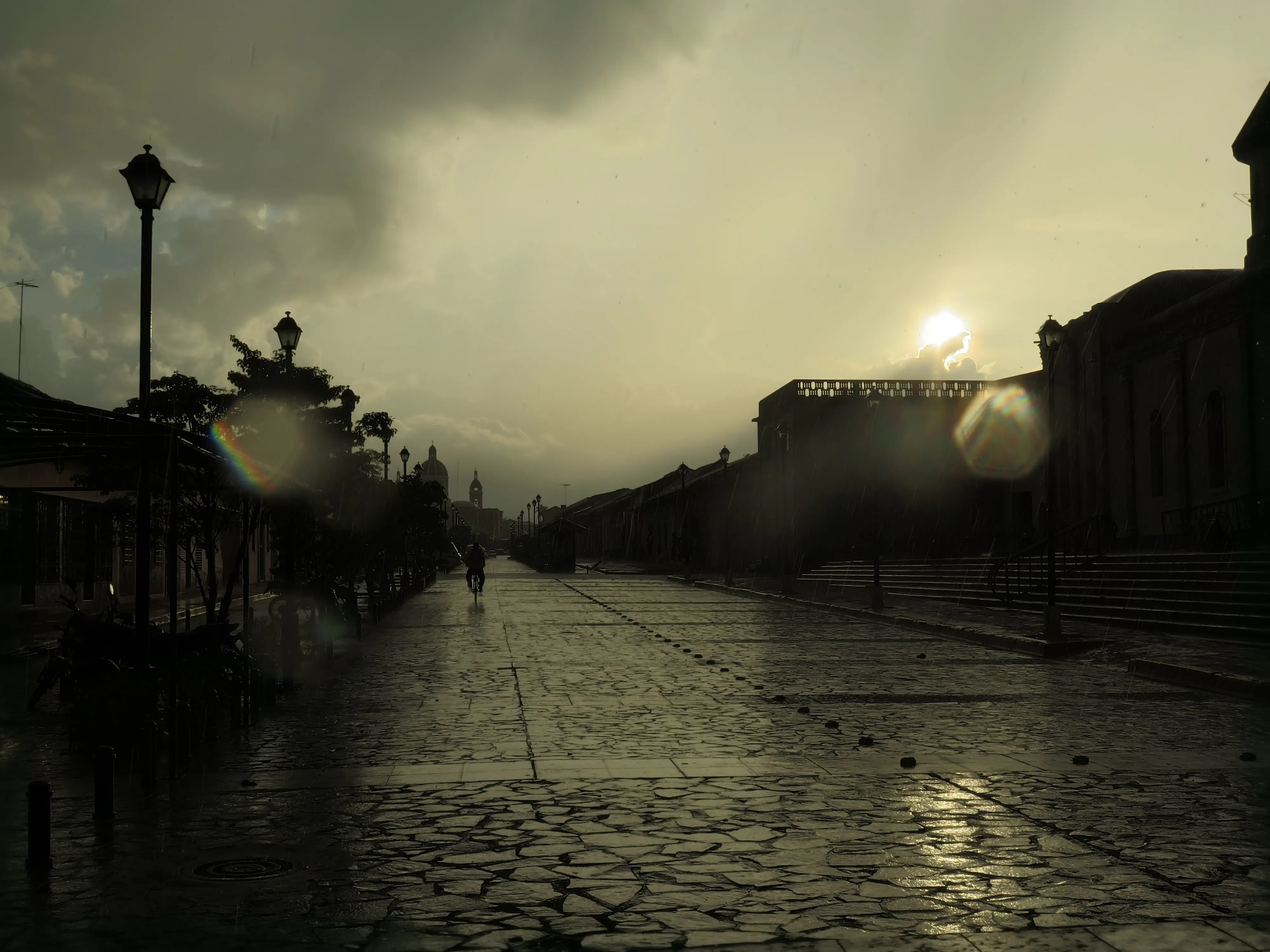 Granada nicaragua im regen