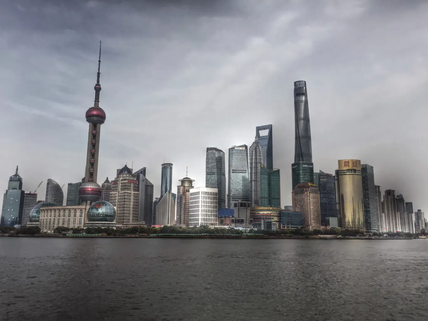 Shanghai panorama fehlfarben