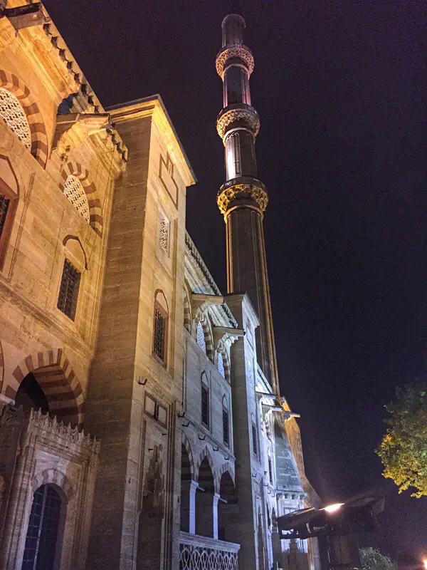Selimiye moschee edirne nachts