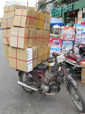 Paketzustellung per Moped